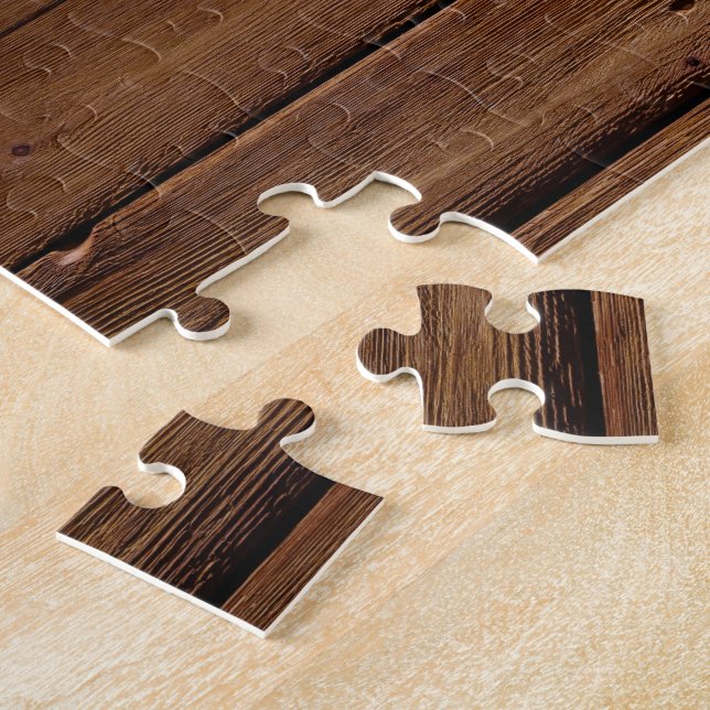 Puzzle Planches en bois foncées (Côté)