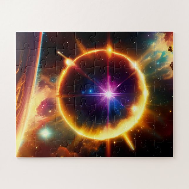 Puzzle Planétaire Galactique Sphère Explosion Fun Univers (Horizontal)