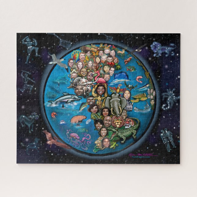Puzzle Planète Terre et constellations (Horizontal)