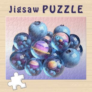 Puzzle Planètes en verre pastel Cosmic Blueberry -
