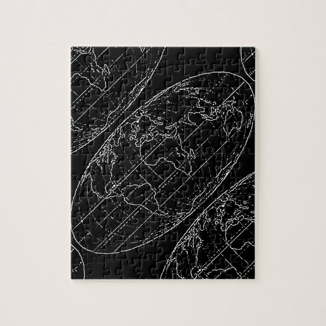 Puzzle planisphère simple / cartes (Vertical)