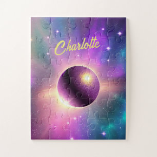 Puzzle Plante cosmique Plaine pourpre orbitant l'univers