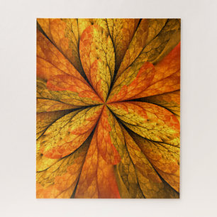 Puzzle Plante d'automne, Abstrait moderne Fractal Art Lea