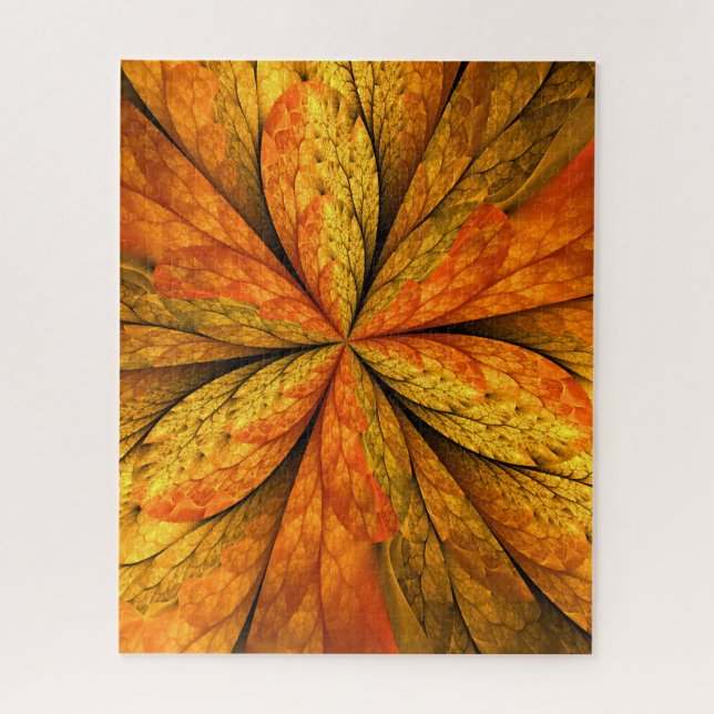 Puzzle Plante d'automne, Abstrait moderne Fractal Art Lea (Vertical)