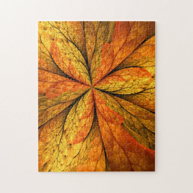 Puzzle Plante d'automne, Abstrait moderne Fractal Art Lea (Vertical)