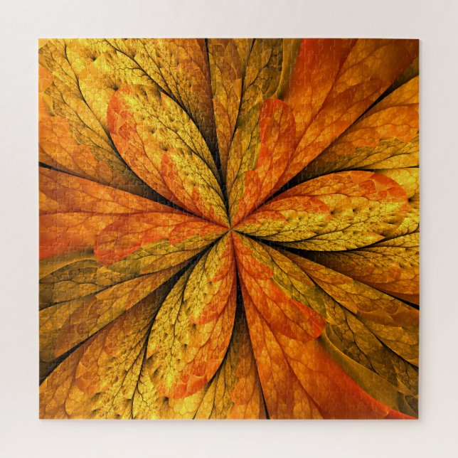 Puzzle Plante d'automne, Abstrait moderne Fractal Art Lea (Vertical)