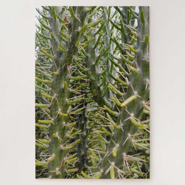 Puzzle Plante Green Prickly Cactus, (Vertical)