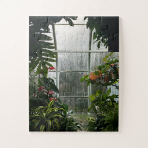 Puzzle Plantes à l'intérieur de la serre le jour des plui