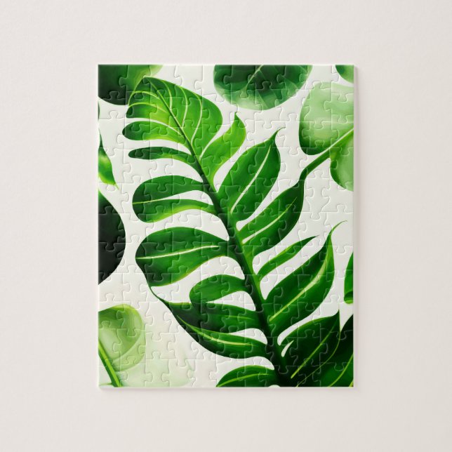 Puzzle Plantes botaniques Feuille verts (Vertical)
