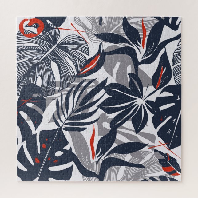 Puzzle Plantes de la jungle : Floral Bio sans joint (Vertical)