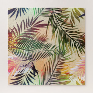 Puzzle Plantes tropicaux Abstraits : illustration Vintage