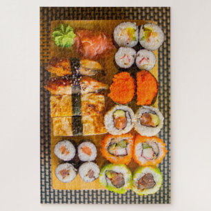 Puzzle Plaque de sushi exotique fraîche