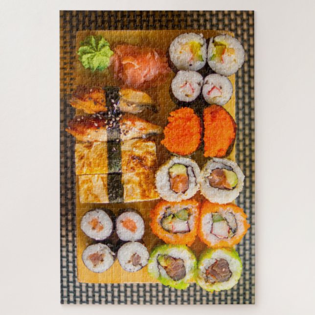 Puzzle Plaque de sushi exotique fraîche (Vertical)