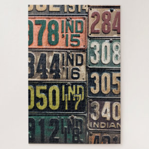 Puzzle Plaques de licence vintages