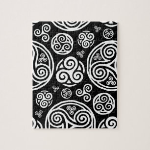 Puzzle Plateaux célestes blancs sur noir