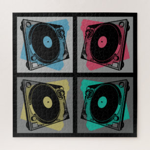 Puzzle Platines Tourne-disques Pop Art Rétro