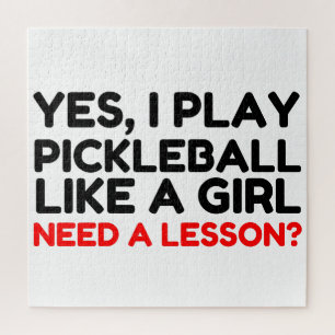 Puzzle Play Pickleball Like A Girl Need Lesson