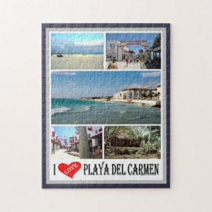 Puzzle Playa Del Carmen - Mexico - I Love -