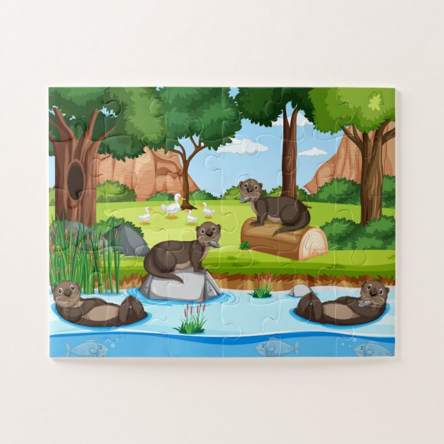 Puzzle Playy Forest Otters Aventure (Horizontal)