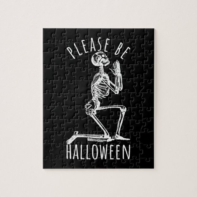 Puzzle Please Be Halloween Spooky Season Skeleton (Vertical)