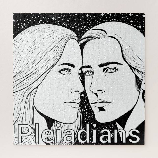 Puzzle Pleiadiens Grand Extraterrestres Femme et Homme (Vertical)