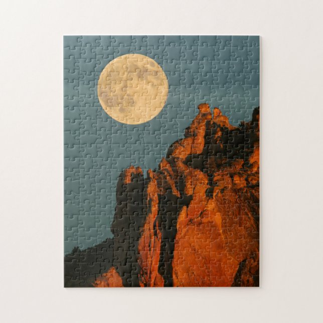 Puzzle Pleine lune | Basalt Cliffs Smith Rock State Park (Vertical)