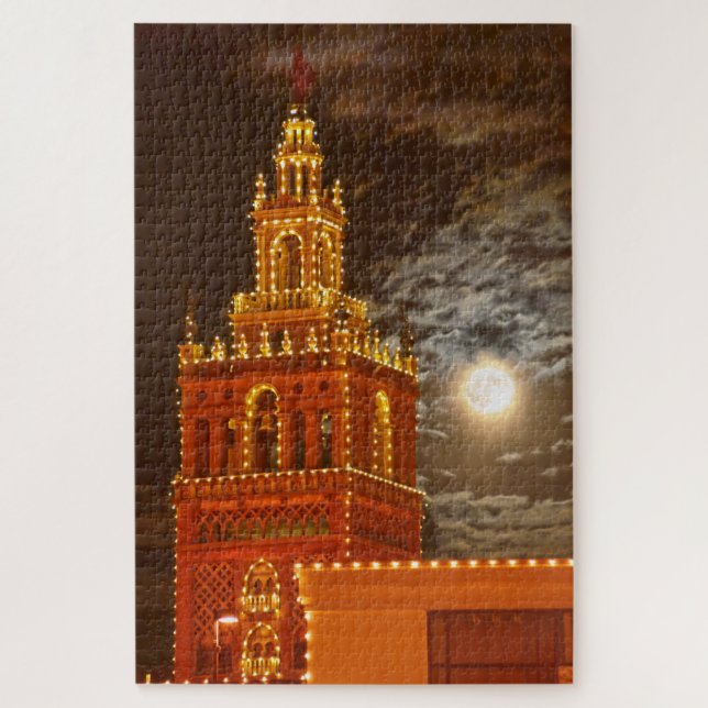 Puzzle Pleine lune et Giralda Tower, Kansas City, Missour (Vertical)