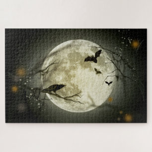 Puzzle Pleine lune sur Halloween