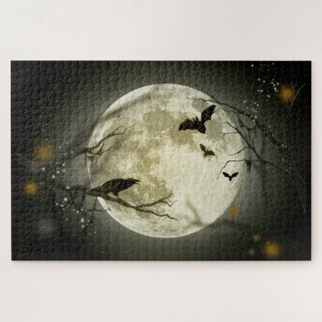 Puzzle Pleine lune sur Halloween (Horizontal)