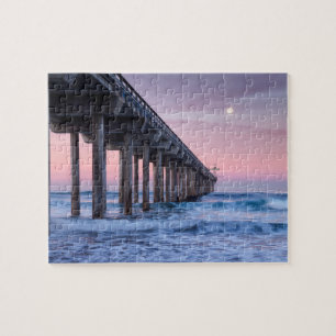 Puzzle Pleine lune sur la jetée de Scripps