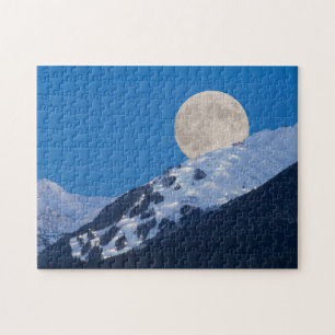 Puzzle Pleine lune sur la station de ski Alyeska, Alaska
