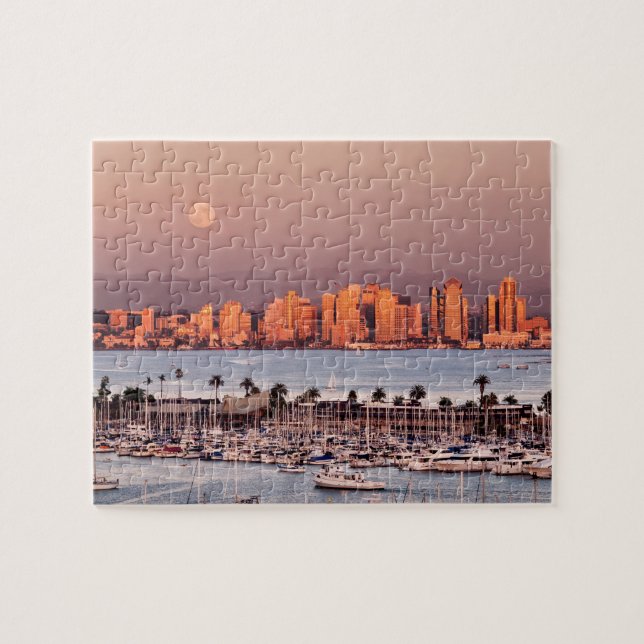 Puzzle Pleine lune sur San Diego (Horizontal)
