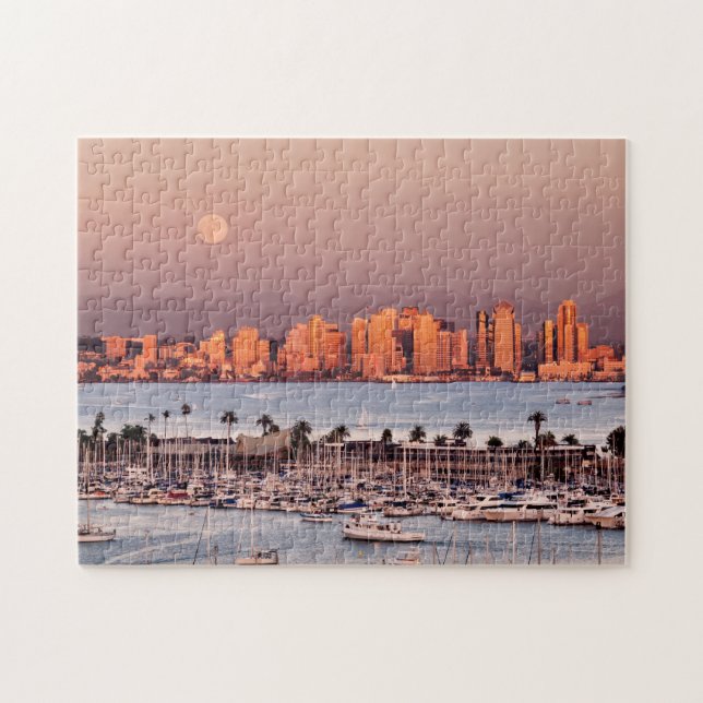 Puzzle Pleine lune sur San Diego (Horizontal)