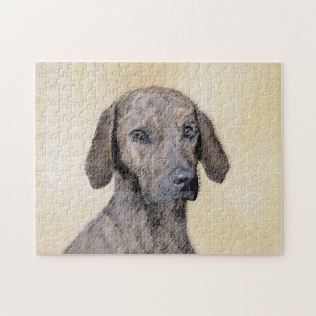 Puzzle Plott Peinture - Cute Original Chien Art (Horizontal)