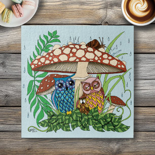 Puzzle Pluie de champignons de la famille de la chouette