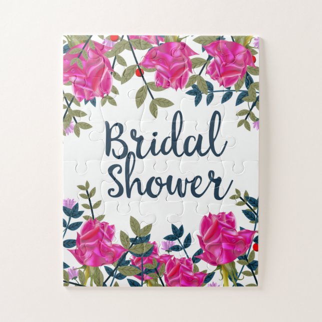 Puzzle Pluie de roses vintage pour la mariée (Vertical)