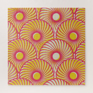 Puzzle Plumes asiatiques, écailles rouge orangé, sans sou