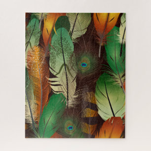 Puzzle Plumes, Colorful Peacock Motif Jigsaw Puzzl