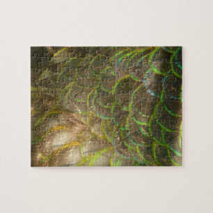 Puzzle Plumes de paon III (femelle) Design subtil de la n