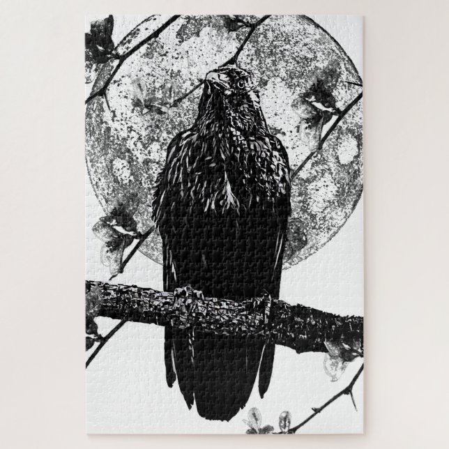 Puzzle Plus de Corbeau et de lune (Vertical)