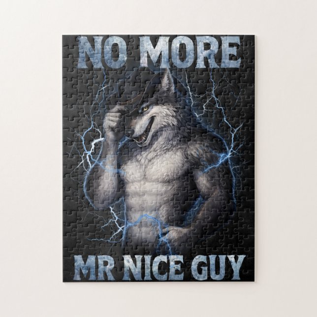 Puzzle Plus de Monsieur Gentil Mec Drôle de Mème de Loup  (Vertical)
