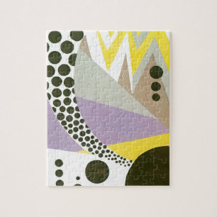 Puzzle Pochoir Art Déco vintage Jazz Motifs géométriques