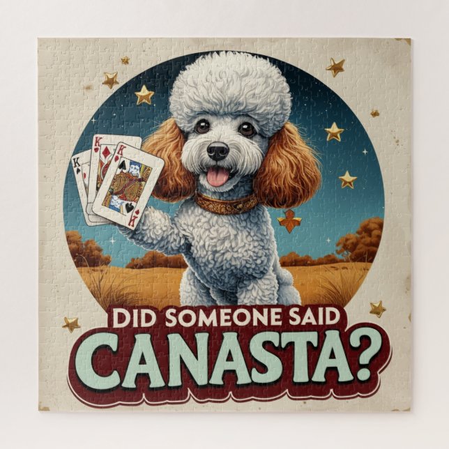 Puzzle Poddle aime le jeu de canasta  (Vertical)