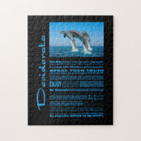 Poème de desiderata vers le haut des dauphins