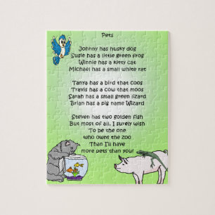 Puzzle Poème des animaux
