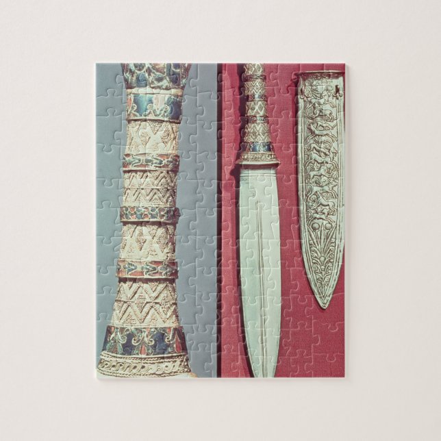 Puzzle Poignard d'or et gaine, trésor de Tutankhamun, (Vertical)