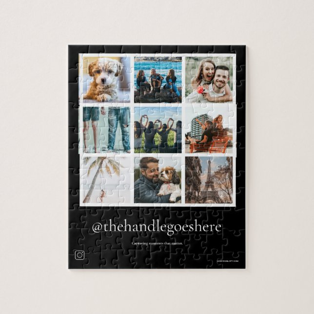 Puzzle Poignée de médias sociaux sur plusieurs photos per (Vertical)