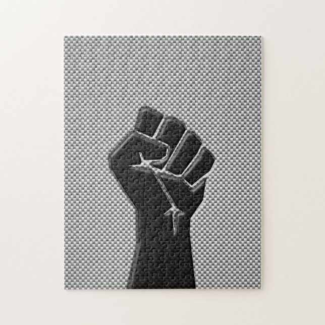 Puzzle Poing de solidarité en fibre de carbone style d'im (Vertical)