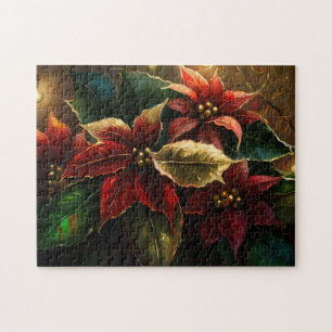 Puzzle Poinsettias de Noël