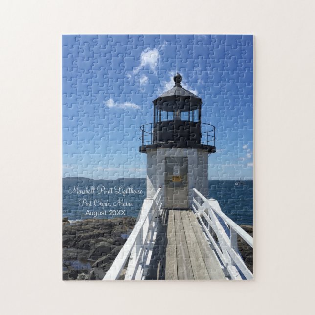 Puzzle Point Marshall du phare du Maine Date de visite (Vertical)
